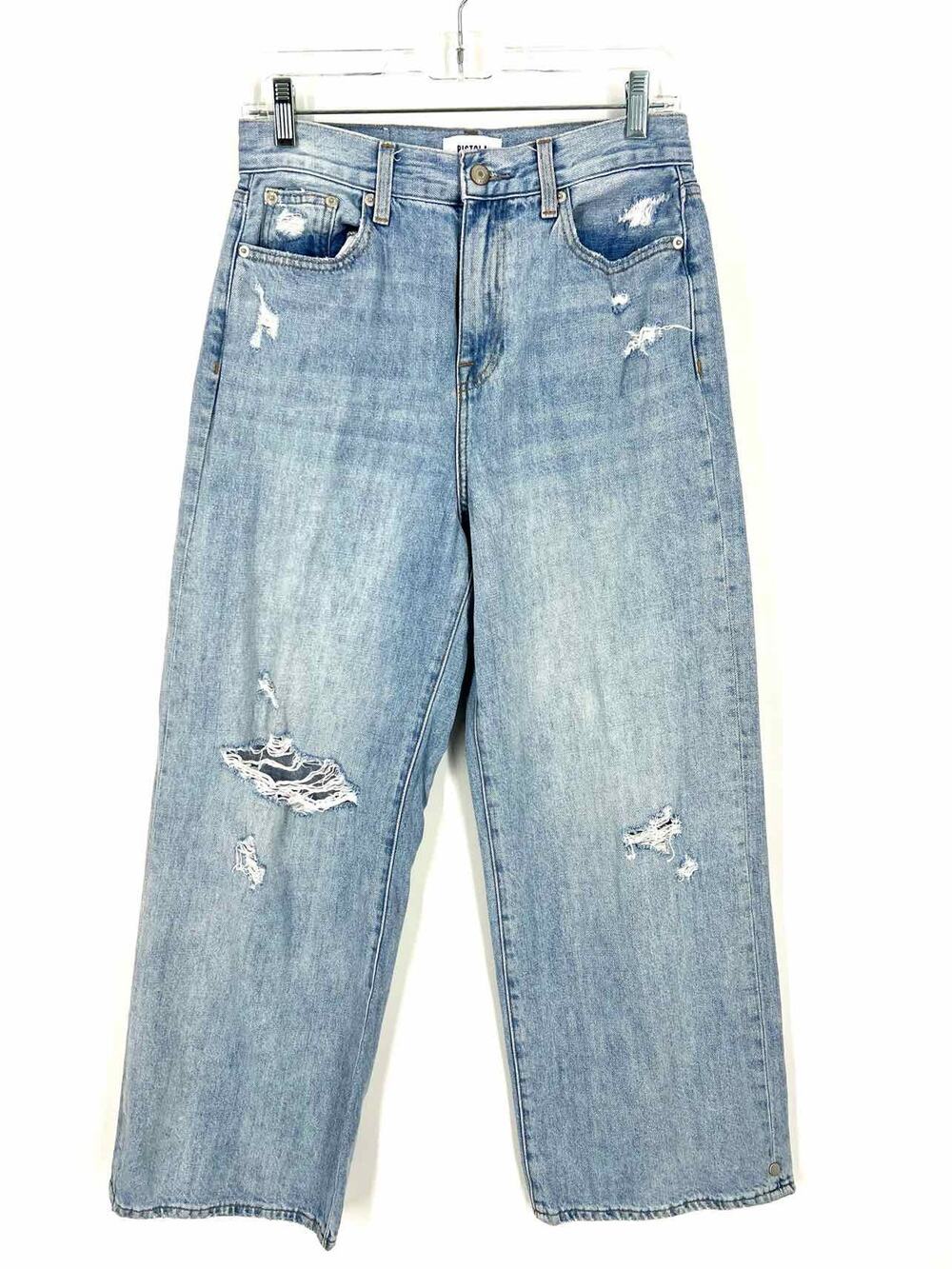 Pistola Size 27=4 Lt Denim Wide Leg Distressed Premium Denim Jeans